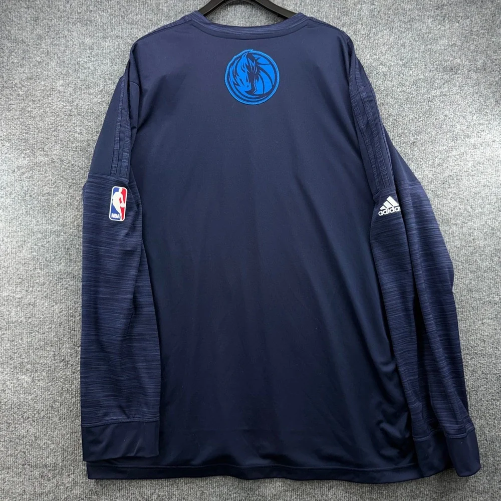 Adidas Dallas Mavericks NBA Shooting Shirt Mens 3XL Navy Blue AI1828 Long Sleeve